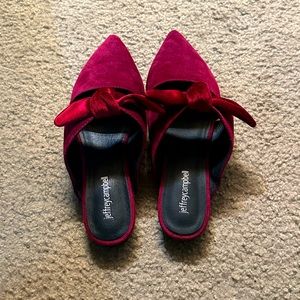 Red Velvet Jeffrey Campbell Slippers